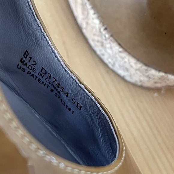 Cole Haan High Heels Pumps Size 9 Nike Air Cork Platform Leather Peep Toe Shoe - Picture 12 of 12